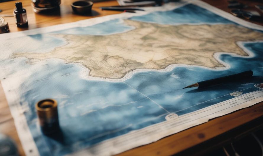 Peinture sur carte marine, une tendance artistique en vogue